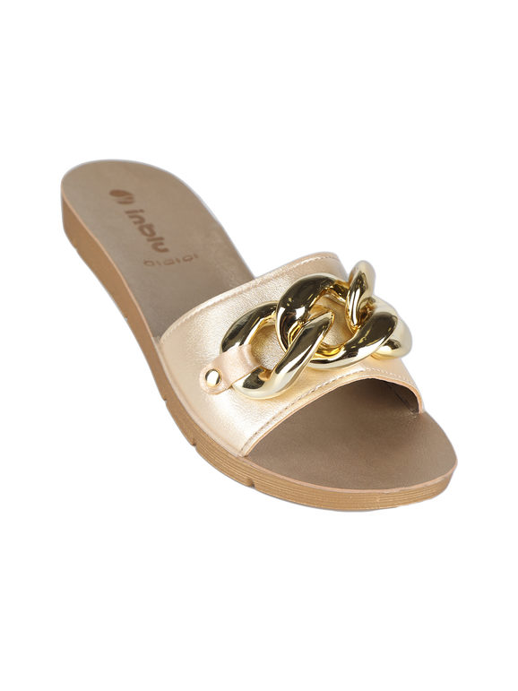 Inblu slippers women's shoes 158D171 beige - KeeShoes