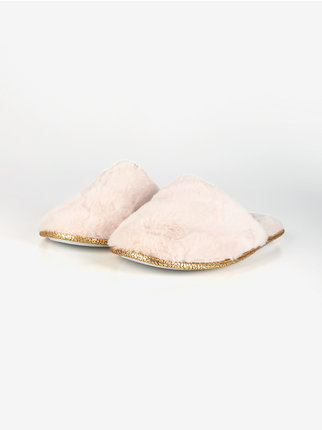 Women's slippers with glitter