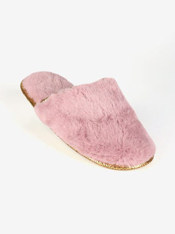 Women's slippers with glitter