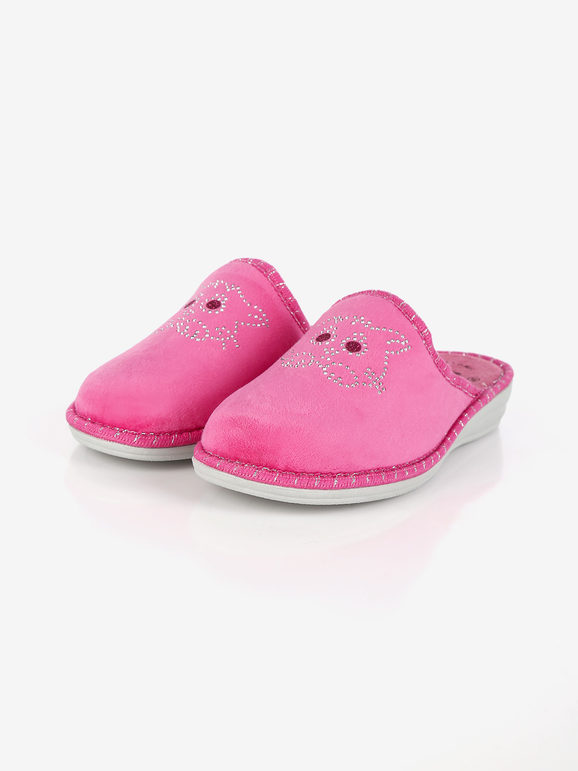 Women's slippers with rhinestones