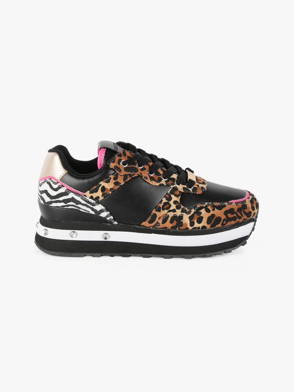Women's sneakers with animal print