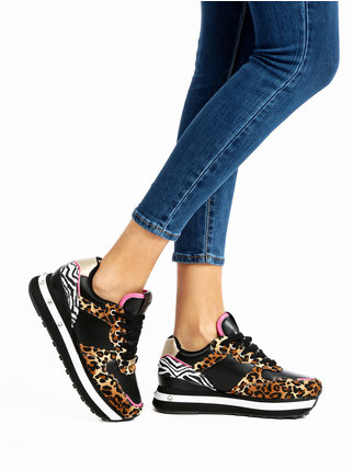 Women's sneakers with animal print