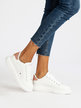 Women's sneakers with platform and rhinestones