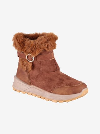 Women's snow boots with eco-fur