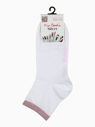 Women's socks with lurex edge