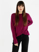 Women's solid color knitted pullover