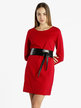 Women's solid color long sleeve dress