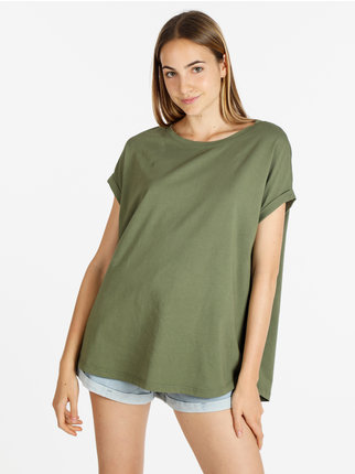 Women's solid color maxi t-shirt