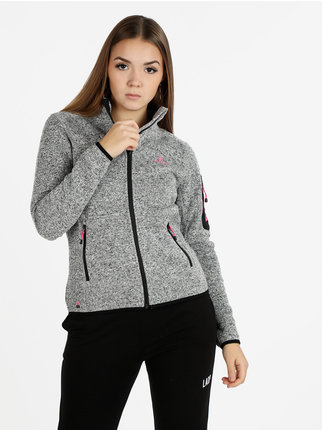 Women's sporty full zip sweatshirt