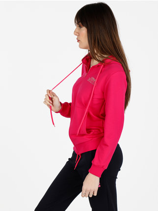 Women's sporty sweatshirt with hood and zip