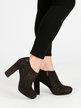 Women's spotted ankle boots with heel