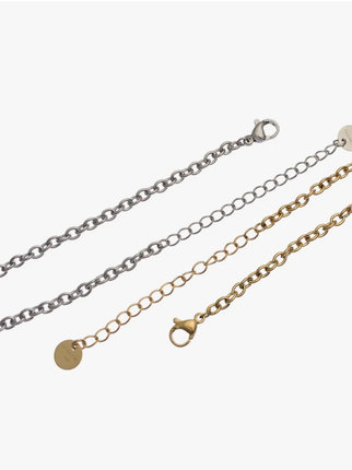 Women's steel choker bell necklace