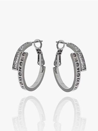 Women's steel hoop earrings