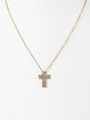Women's steel necklace with cross pendant