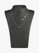 Women's steel necklace with rhinestones