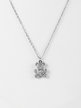 Women's steel necklace with teddy bear pendant