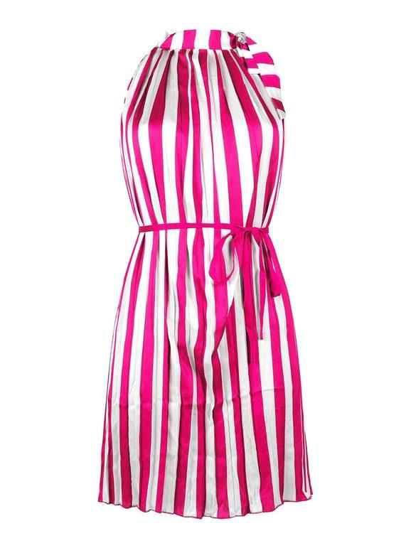 Women's striped pleated dress