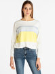 Women's striped pullover with glitter