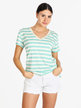 Women's striped short sleeve t-shirt