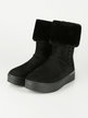 Women's suede ankle boots with fur