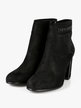 Women's suede ankle boots with heel