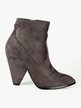 Women's suede ankle boots with heel