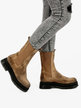 Women's leather chelsea boots with platform