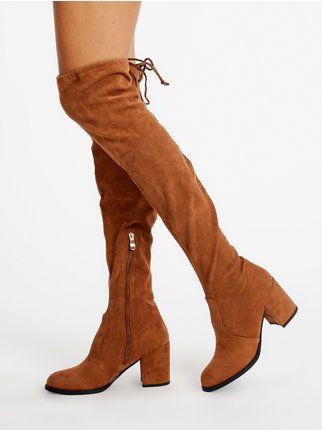 Women's suede knee boots