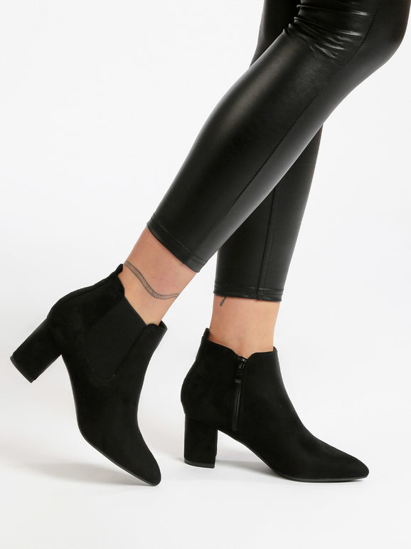 Women's suede pointed toe ankle boots