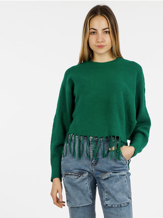Women's sweater with fringes