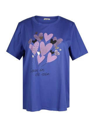Women's T-shirt with hearts plus size