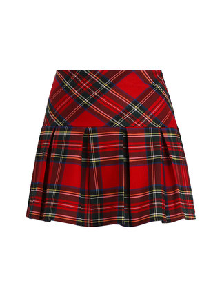 Women's tartan mini skirt with pleats