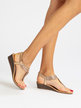 Women's thong sandals with rhinestones