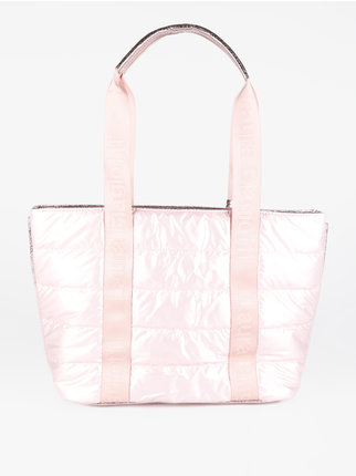 Women's tote bag in quilted fabric