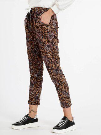 Women's trousers with animalier pattern