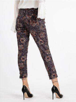 Women's trousers with animalier pattern