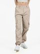 Women's trousers with large side pockets and cuffs