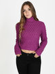 Women's turtleneck cropped sweater