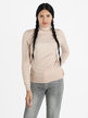 Women's turtleneck in solid color knit