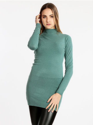 Women's turtleneck knitted dress