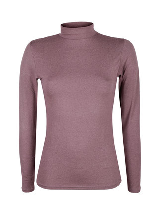 Women's turtleneck sweater in microfibre