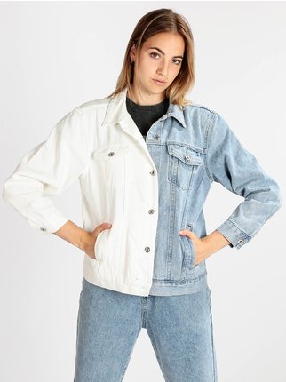 Women's two-tone denim jacket