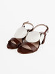 Women's two-tone heeled sandals