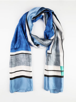 Women's two-tone scarf in viscose