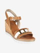 Women's two-tone wedge sandals