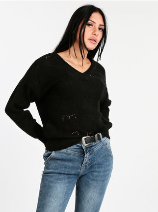 Women's V-neck sweater