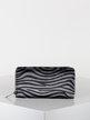 Women's wallet with zebra fur
