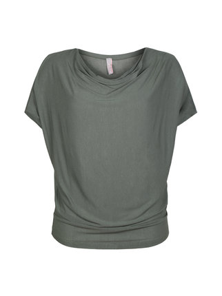 Women's waterfall neckline T-shirt