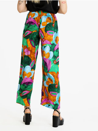Women's wide leg trousers with prints