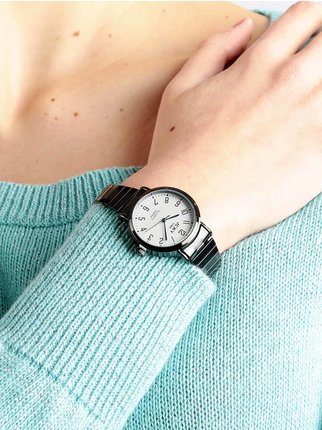 Women's wristwatch with elastic strap